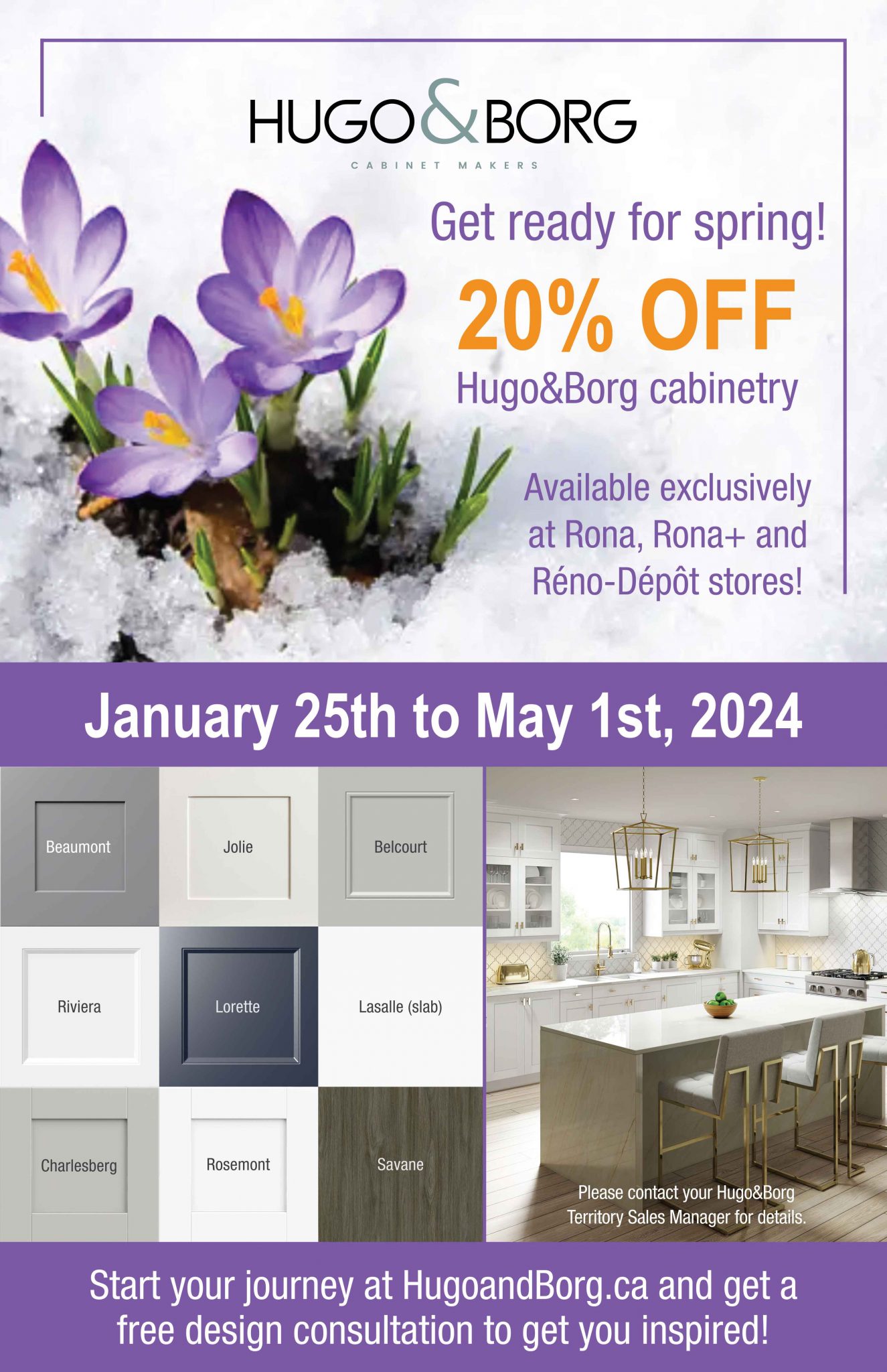 Hugo & Borg Cabinet Makers in Canada - Ready-to-Install Kitchen Cabinets